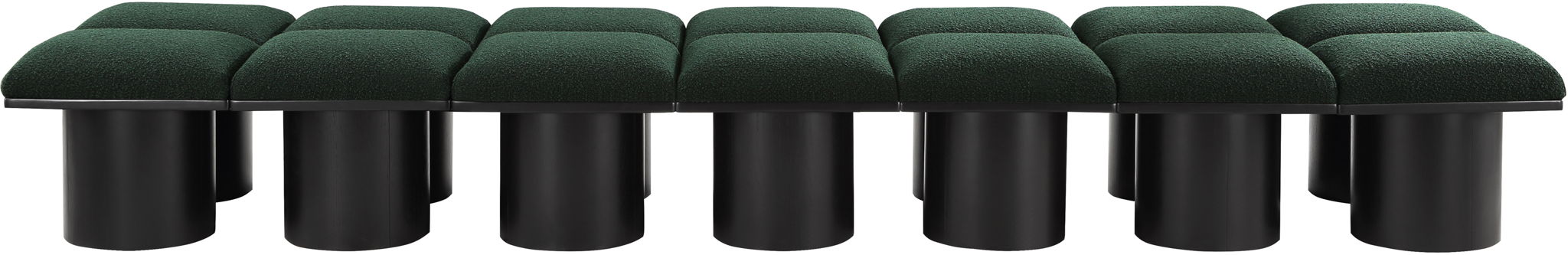 Pavilion Boucle Fabric Upholstered 14pc. Modular Bench