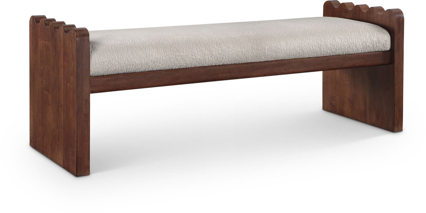 Sonia Velour Fur Fabric Upholstered Bench