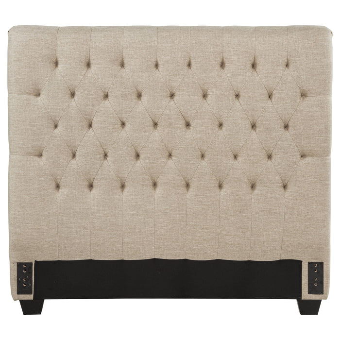 Chloe Upholstered Panel Headboard Oatmeal