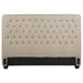 Chloe Upholstered Queen Panel Headboard Oatmeal