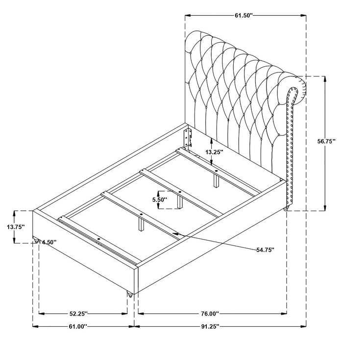 Devon Upholstered Panel Bed