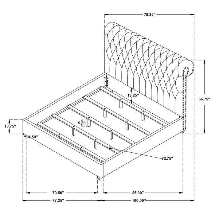 Devon Upholstered Panel Bed