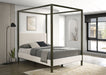 Monroe Upholstered Canopy Bed Vanilla