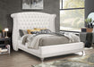 Barzini Upholstered Wingback Bed White
