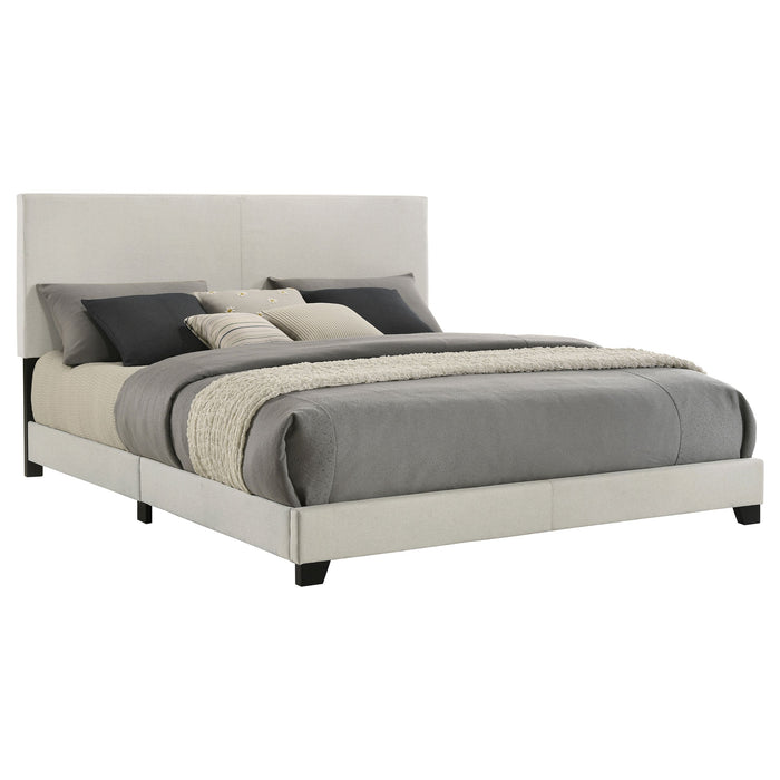 Dorian Fabric Upholstered Panel Bed Taupe