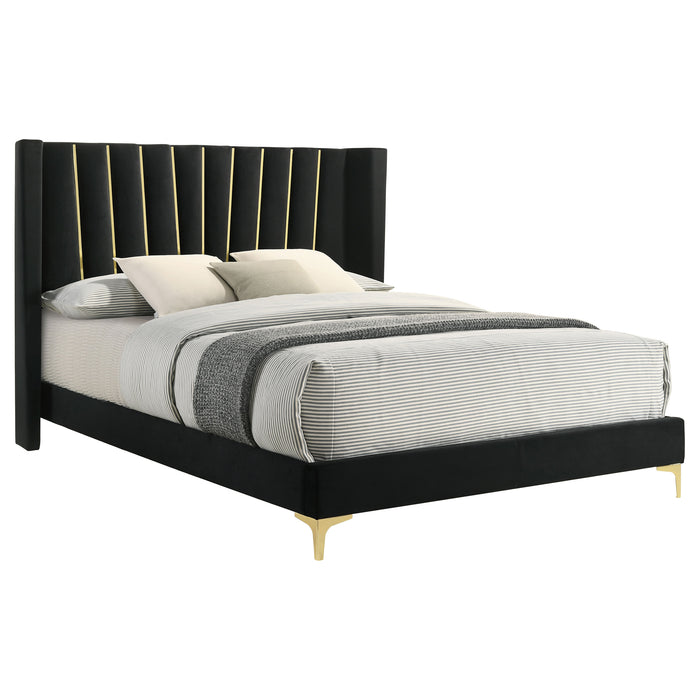 Kendall Upholstered Wingback Bed