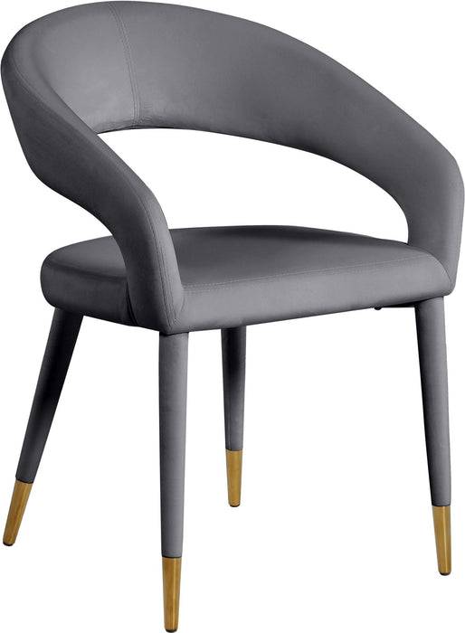 Silla de comedor tapizada de terciopelo Destiny