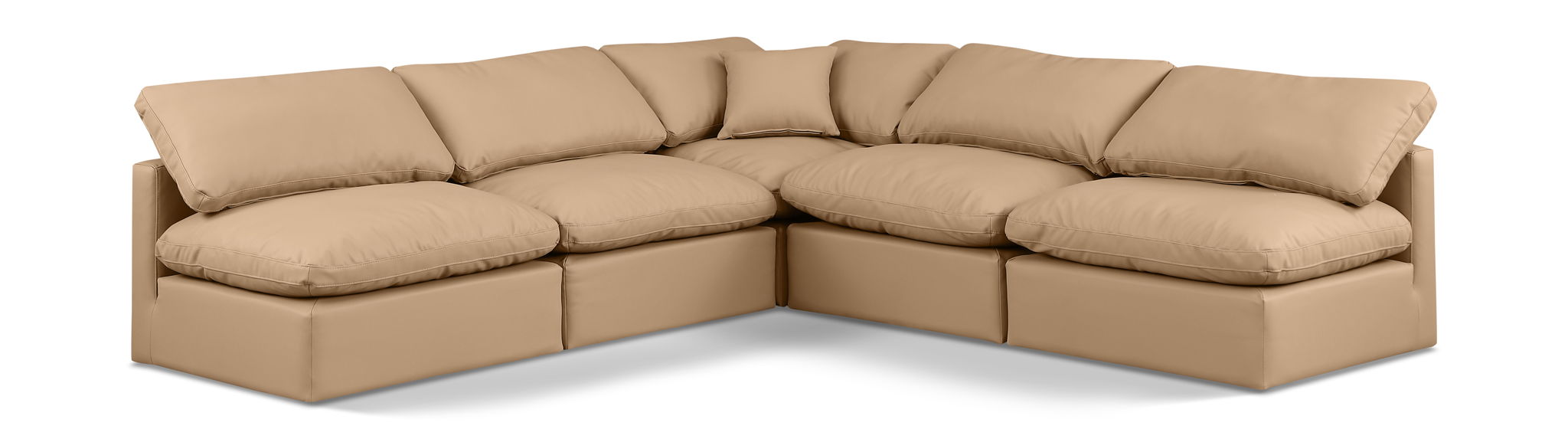 Indulge 105" Vegan Leather Upholstered 5pc. Modular Sectional