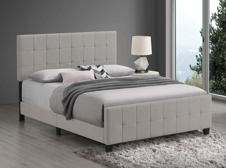 Cama de panel tapizada Fairfield - beige