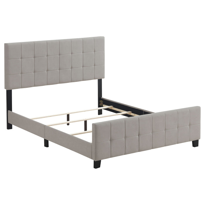 Cama de panel tapizada Fairfield - beige