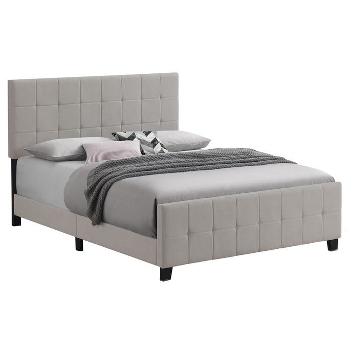 Cama de panel tapizada Fairfield - beige