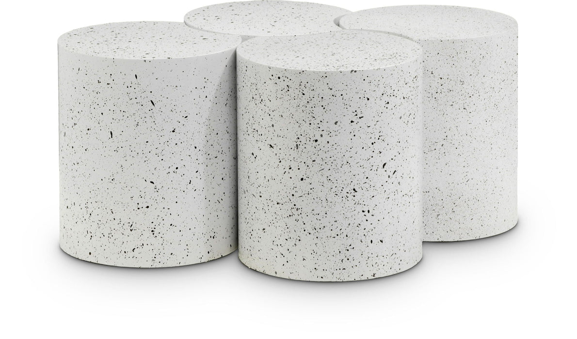 Dimple Terrazzo Pattern Iron Nesting 4pc. Modular Coffee Table
