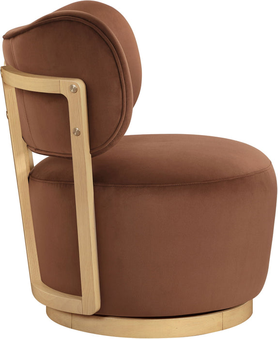 Elara Velvet Upholstered Swivel Chair