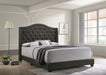 Sonoma Upholstered Wingback Bed Grey
