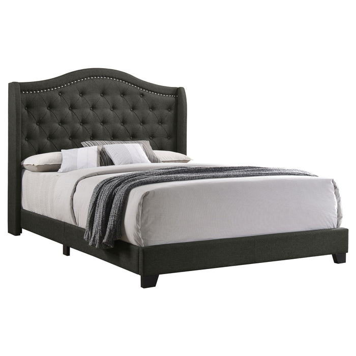 Sonoma Upholstered Wingback Bed Grey