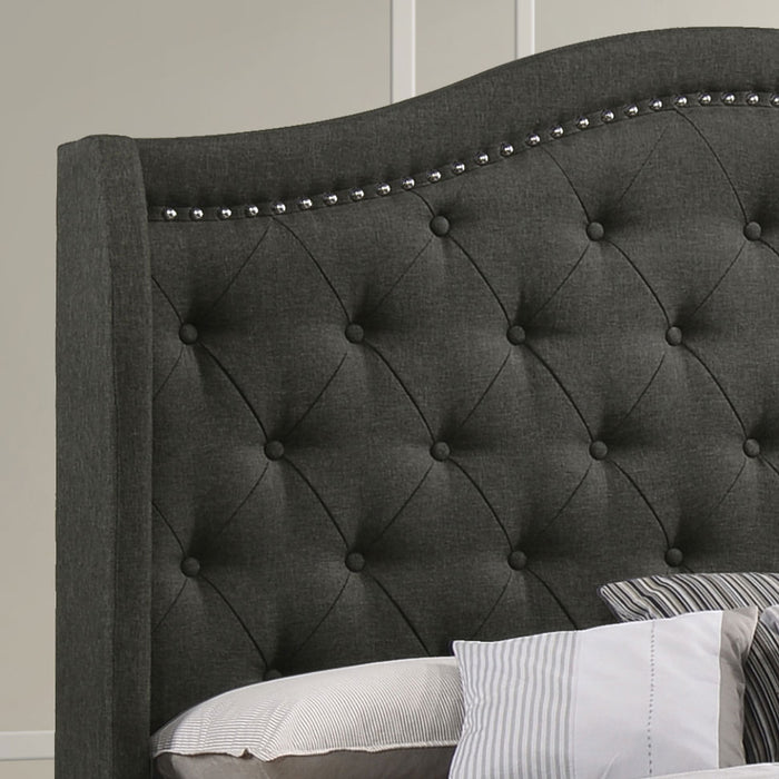 Sonoma Upholstered Wingback Bed Grey