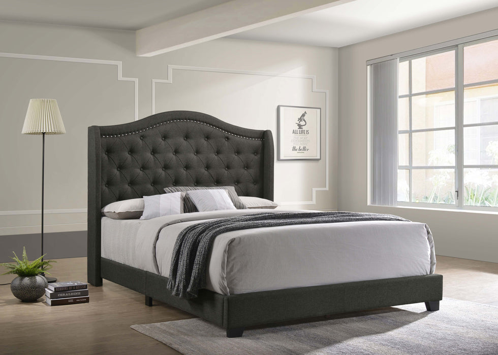 Sonoma Upholstered Wingback Bed Grey