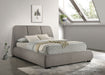 Mokena 46-inch Upholstered Platform Bed Taupe