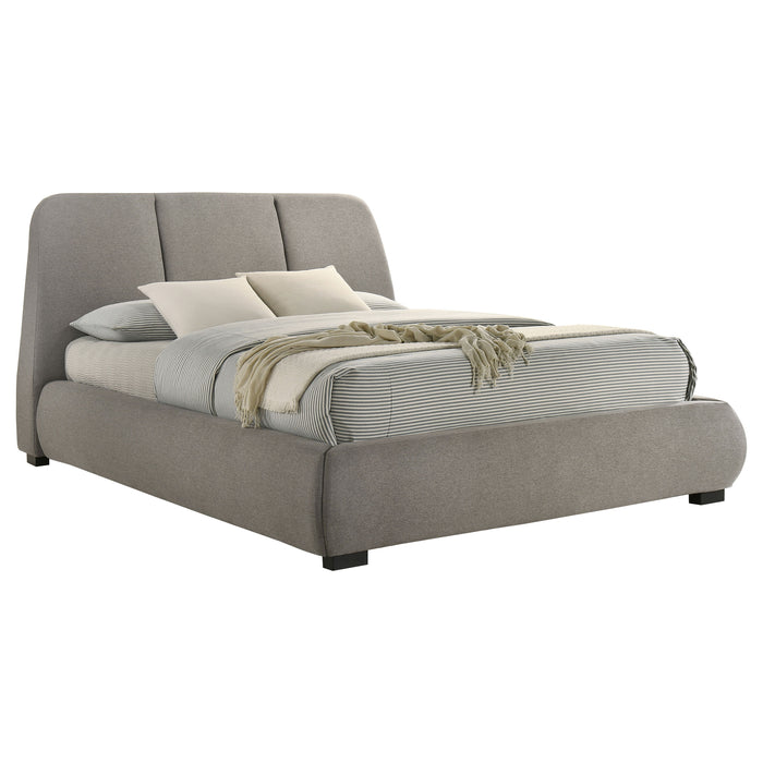 Mokena 46-inch Upholstered Platform Bed Taupe