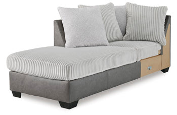 Clairette Court Oversized Accent Ottoman - Black/Gray
