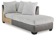 Clairette Court Oversized Accent Ottoman - Black/Gray
