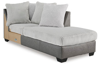 Clairette Court Oversized Accent Ottoman - Black/Gray
