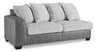 Clairette Court Oversized Accent Ottoman - Black/Gray