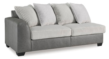 Clairette Court Oversized Accent Ottoman - Black/Gray