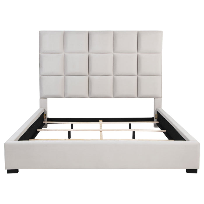 Panes Upholstered Panel Bed