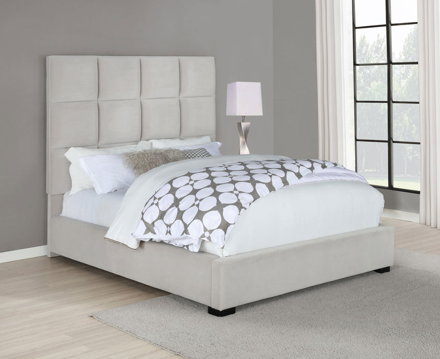 Panes Upholstered Panel Bed