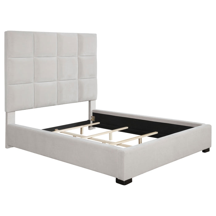 Panes Upholstered Panel Bed