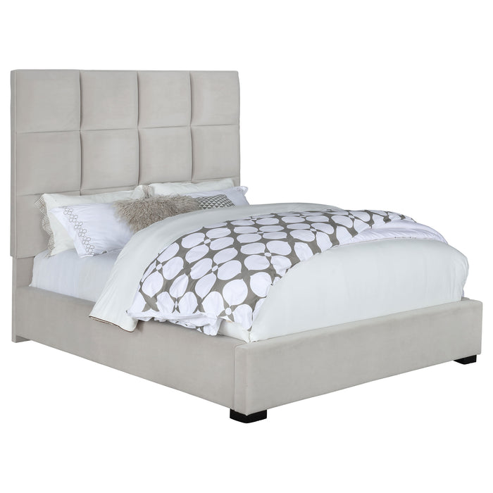 Panes Upholstered Panel Bed