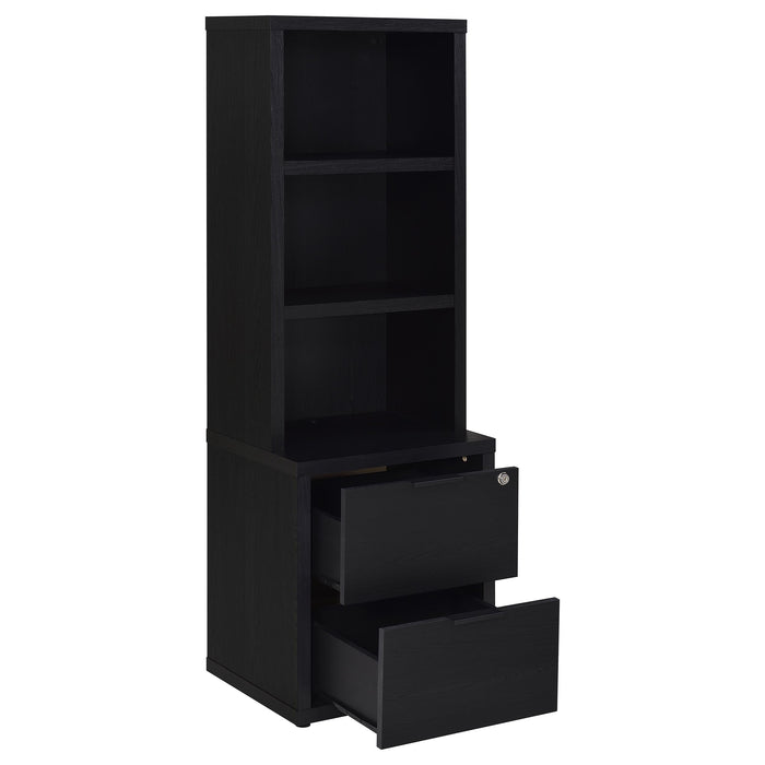 Westpark 3-piece Bedroom Set Bookcase Headboard Black