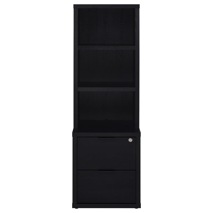 Westpark 3-piece Bedroom Set Bookcase Headboard Black
