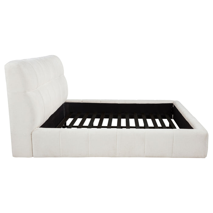 Nollet 48-inch Upholstered Platform Bed Beige