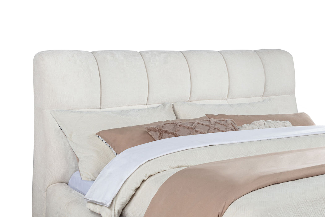 Nollet 48-inch Upholstered Platform Bed Beige
