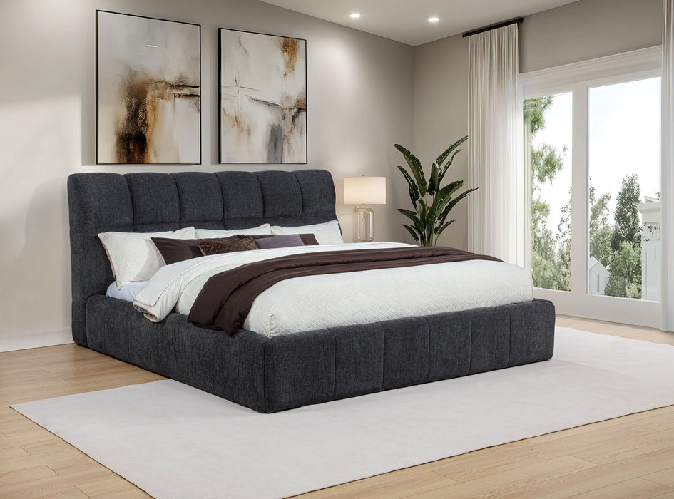 Nollet 48-inch Upholstered Platform Bed Beige
