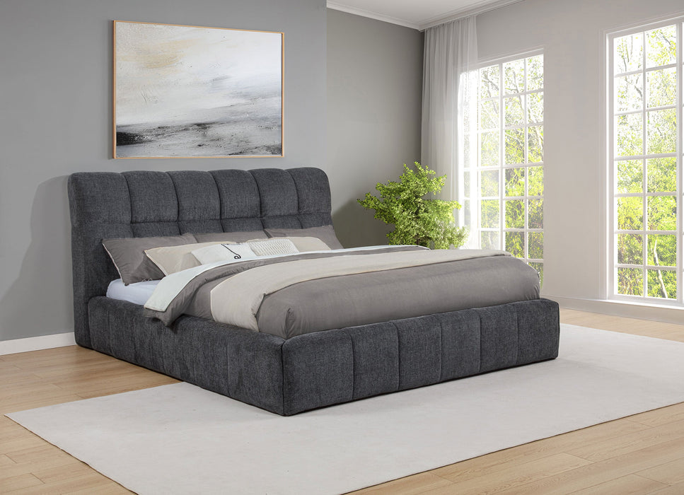 Nollet 48-inch Upholstered Platform Bed Beige