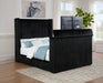 Centergrove Upholstered Wingback TV Bed Black