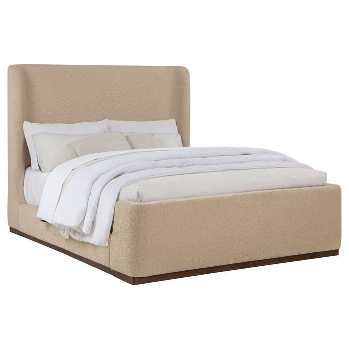 Nala Fabric Upholstered Platform Bed Tan