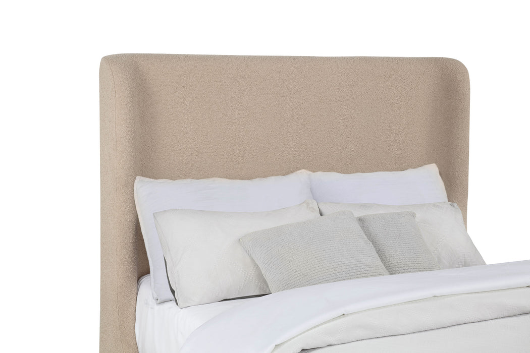 Nala Fabric Upholstered Platform Bed Tan