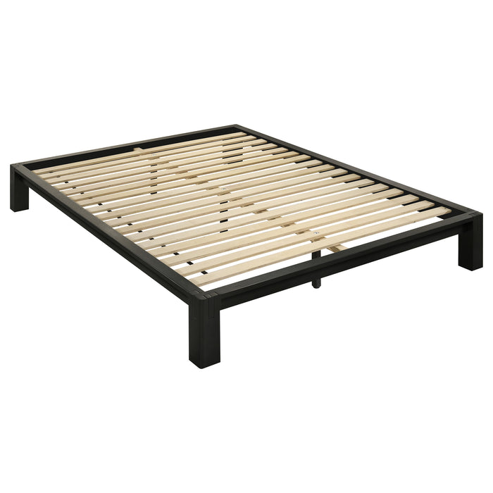 Gislen Easy Assembly Wood Platform Bed Black