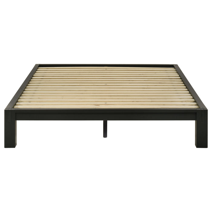 Gislen Easy Assembly Wood Platform Bed Black