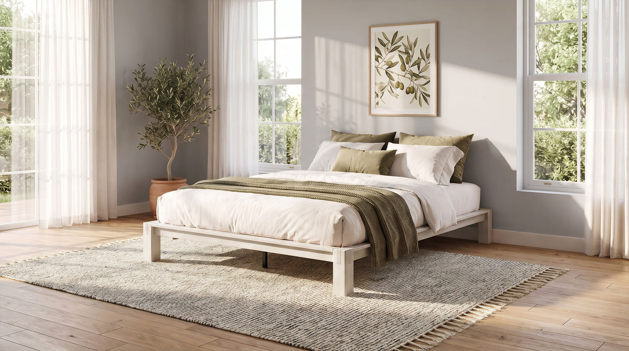 Gislen Easy Assembly Wood Platform Bed Black