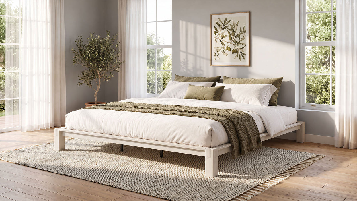 Gislen Easy Assembly Wood Platform Bed Black