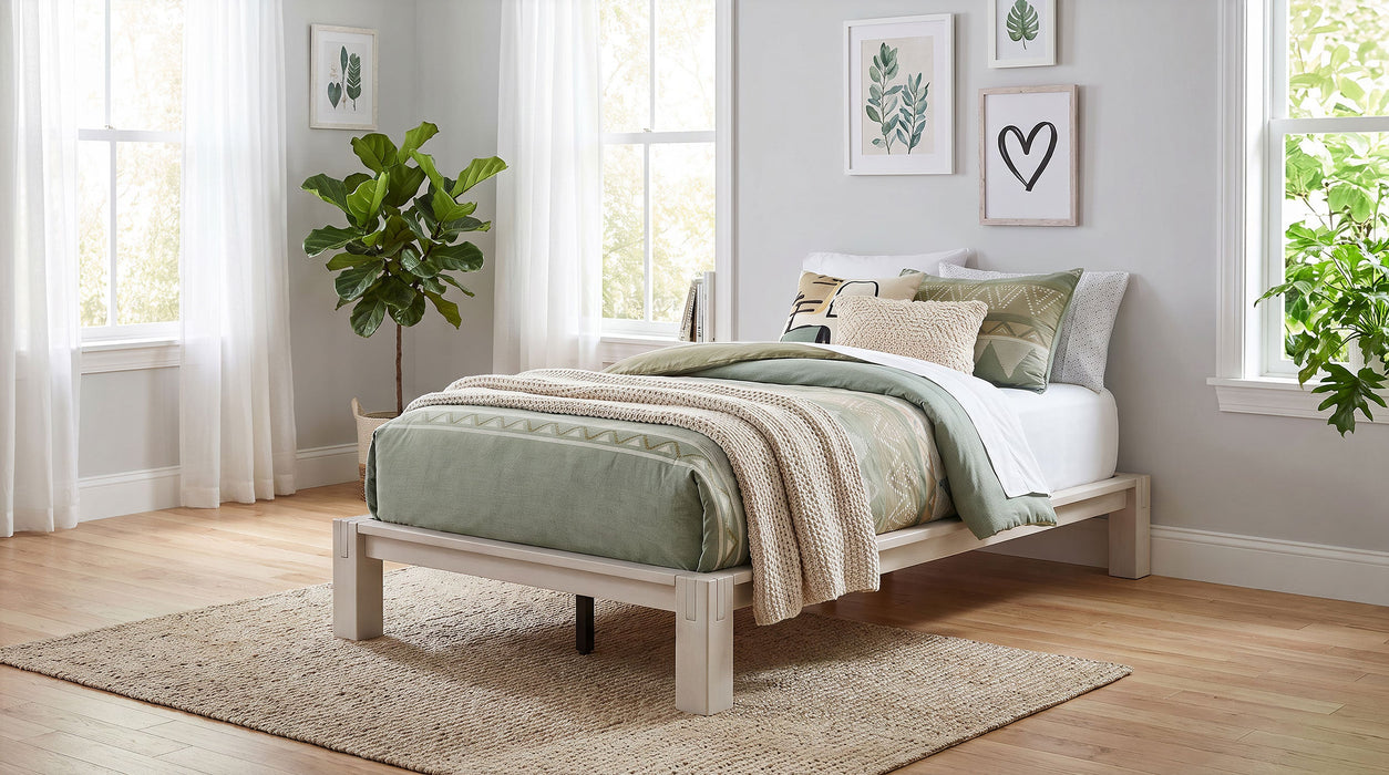 Gislen Easy Assembly Wood Platform Bed Black