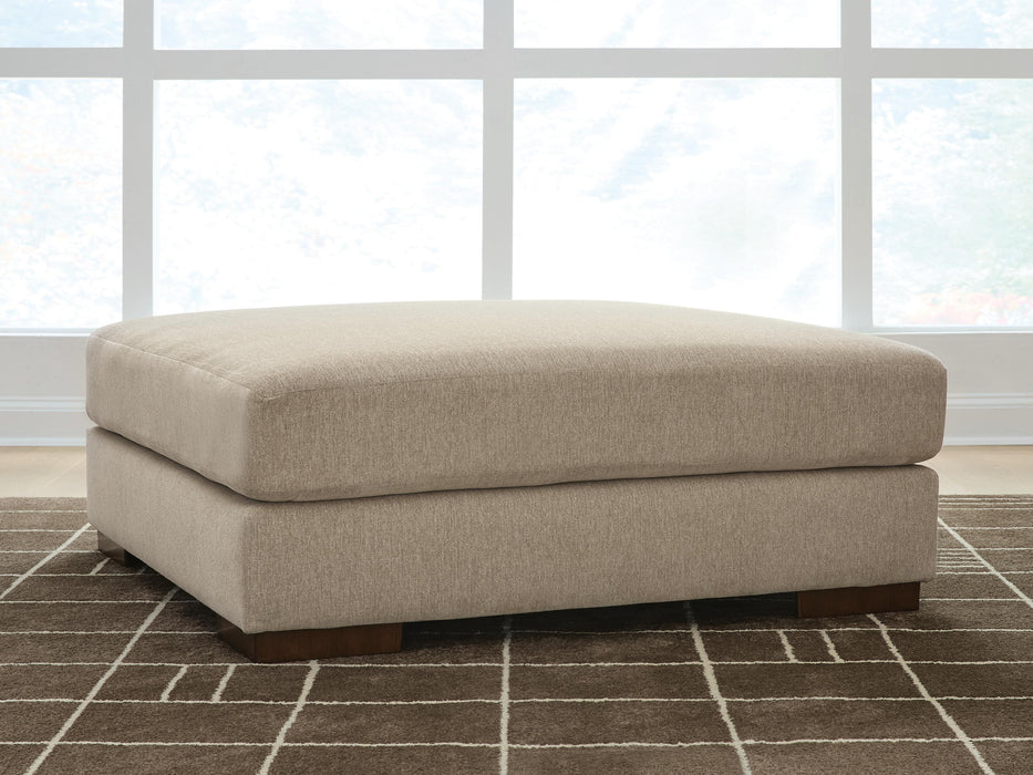 Linenhause Oversized Accent Ottoman - Dune