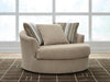 Linenhause Oversized Swivel Accent Chair - Dune