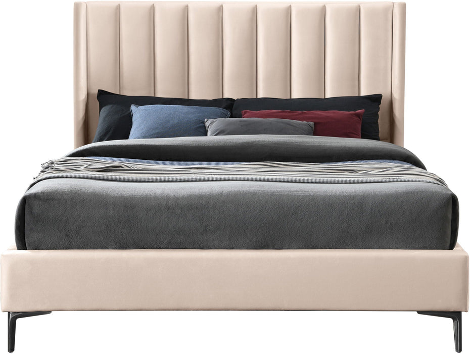 Cama tapizada de terciopelo Nadia