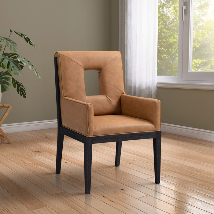 Gwendolyn Vegan Leather Upholstered Dining Arm Chair